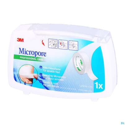 Sie sehen eine Packung 3M Micropore Dispenser 12,5 mm x 5 m, 1 Stück, Produktbild: 02 3M Micropore Dispenser 12,5 mm x 5 m, 1 Stück, A-Nr.: 2602594 - 02