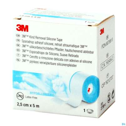 3M Micropore Silicone Heftpflaster 25mm x 5m, 1 Stück, A-Nr.: 4516663 - 01
