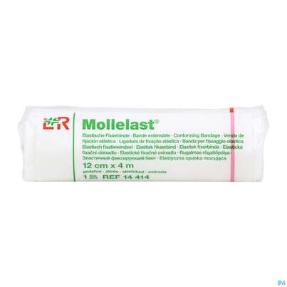Sie sehen eine Packung Mullbinden Mollelast Cello 4mx12cm 1st, Produktbild: 01 Mullbinden Mollelast Cello 4mx12cm 1st, A-Nr.: 3274873 - 01