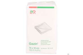 Mullkompressen Gazin Baumw.17faedig Unsteril 12fach 10x 10cm 100st, A-Nr.: 2386972 - 01