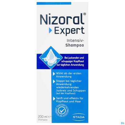 Sie sehen eine Packung Shampoon Nizoral Care Anti Schuppen Bei Fettiger Kopfhaut 200ml, Produktbild: 01 Shampoon Nizoral Care Anti Schuppen Bei Fettiger Kopfhaut 200ml, A-Nr.: 5713928 - 01