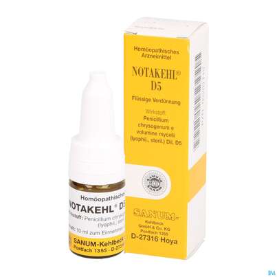 Sie sehen eine Packung NOTAKEHL D 5 TR, 10 Milliliter, Produktbild: 04 NOTAKEHL D 5 TR, 10 Milliliter, A-Nr.: 0991864 - 04