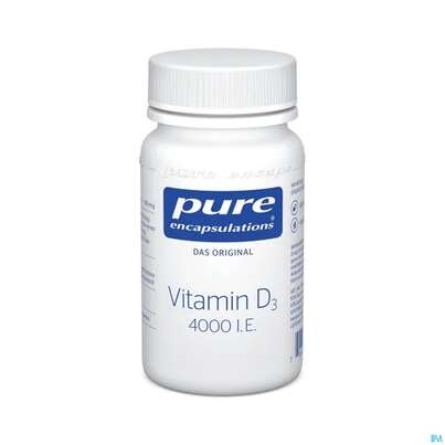 Sie sehen eine Packung Pure Encapsulations Vitamin D3, 60 Stück, Produktbild: 01 Pure Encapsulations Vitamin D3, 60 Stück, A-Nr.: 4545736 - 01