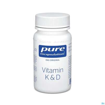 Sie sehen eine Packung Pure Encapsulations Vitamin K+D , 60 Stück, Produktbild: 01 Pure Encapsulations Vitamin K+D , 60 Stück, A-Nr.: 4368725 - 01