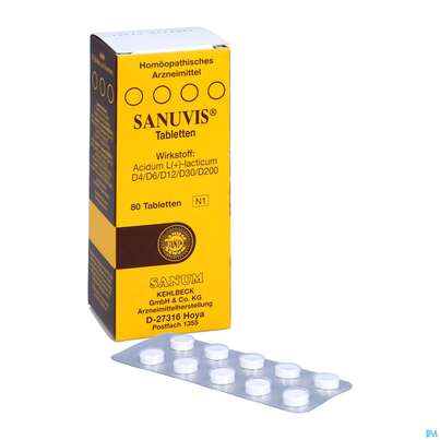 Sie sehen eine Packung Sanuvis Tabl 80st, Produktbild: 04 Sanuvis Tabl 80st, A-Nr.: 2598473 - 04