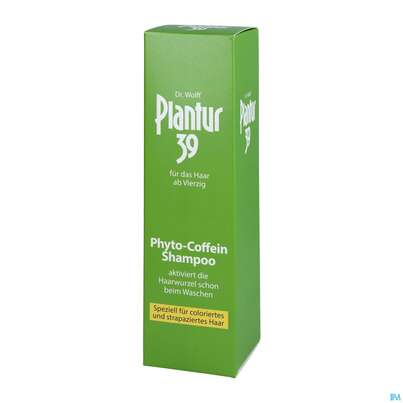 Sie sehen eine Packung Plantur 39 Coffein-Shampoo für coloriertes und strapaziertes Haar, 250 Milliliter, Produktbild: 02 Plantur 39 Coffein-Shampoo für coloriertes und strapaziertes Haar, 250 Milliliter, A-Nr.: 3275973 - 02