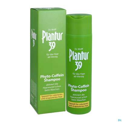 Sie sehen eine Packung Plantur 39 Coffein-Shampoo für coloriertes und strapaziertes Haar, 250 Milliliter, Produktbild: 05 Plantur 39 Coffein-Shampoo für coloriertes und strapaziertes Haar, 250 Milliliter, A-Nr.: 3275973 - 05