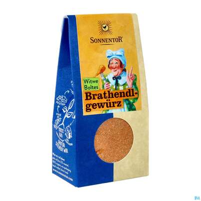 Sie sehen eine Packung Sonnentor© Witwe Boltes Brathendlgewürz, 35 Gramm, Produktbild: 02 Sonnentor© Witwe Boltes Brathendlgewürz, 35 Gramm, A-Nr.: 3972442 - 02