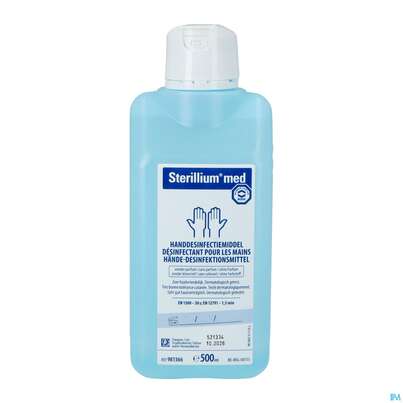 Sie sehen eine Packung STERILLIUM MED, 500 Milliliter, Produktbild: 01 STERILLIUM MED, 500 Milliliter, A-Nr.: 3836029 - 01