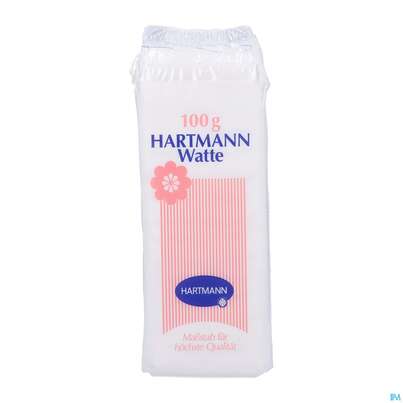 Sie sehen eine Packung Verbandwatte Baumwolle/100% -hartmann 100g, Produktbild: 01 Verbandwatte Baumwolle/100% -hartmann 100g, A-Nr.: 0691932 - 01