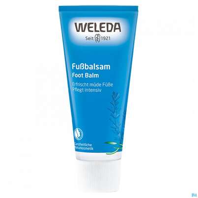 Sie sehen eine Packung Weleda Fussbalsam 75ml, Produktbild: 01 Weleda Fussbalsam 75ml, A-Nr.: 1609720 - 01