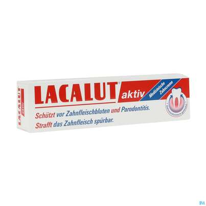 Sie sehen eine Packung Zahnpaste Lacalut Aktiv -dr.theiss 100ml, Produktbild: 04 Zahnpaste Lacalut Aktiv -dr.theiss 100ml, A-Nr.: 3433053 - 04