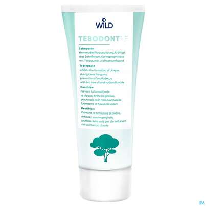 Sie sehen eine Packung TEBODONT-F Zahnpaste, 75 Milliliter, Produktbild: 01 TEBODONT-F Zahnpaste, 75 Milliliter, A-Nr.: 4391090 - 01