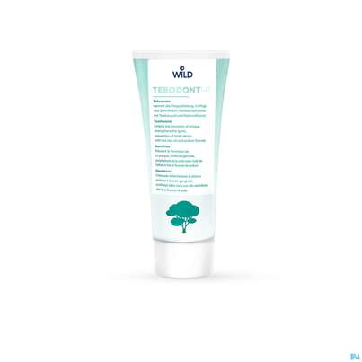 Sie sehen eine Packung TEBODONT-F Zahnpaste, 75 Milliliter, Produktbild: 02 TEBODONT-F Zahnpaste, 75 Milliliter, A-Nr.: 4391090 - 02