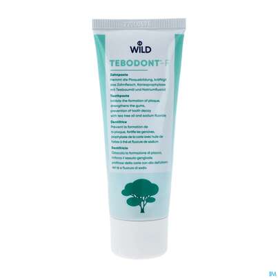 Sie sehen eine Packung TEBODONT-F Zahnpaste, 75 Milliliter, Produktbild: 04 TEBODONT-F Zahnpaste, 75 Milliliter, A-Nr.: 4391090 - 04
