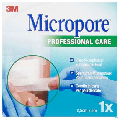 Sie sehen eine Packung 3M Micropore Refill 25 mm x 5 m, 1 Stück, Produktbild: 01 3M Micropore Refill 25 mm x 5 m, 1 Stück, A-Nr.: 5021946 - 01