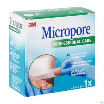 Sie sehen eine Packung 3M Micropore Refill 25 mm x 5 m, 1 Stück, Produktbild: 02 3M Micropore Refill 25 mm x 5 m, 1 Stück, A-Nr.: 5021946 - 02