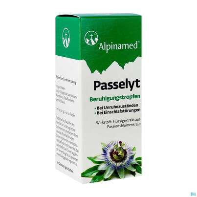 Sie sehen eine Packung Alpinamed Passelyt Beruhigungstropfen 100ml, Produktbild: 02 Alpinamed Passelyt Beruhigungstropfen 100ml, A-Nr.: 4212377 - 02