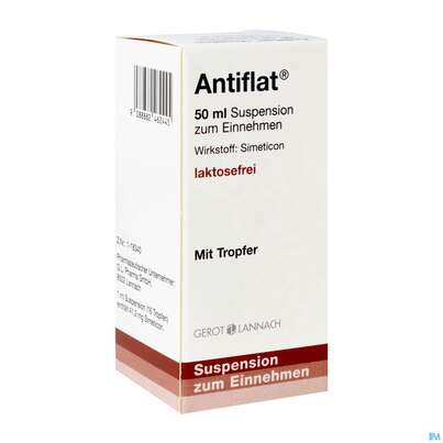 Sie sehen eine Packung ANTIFLAT TR, 50 Milliliter, Produktbild: 02 ANTIFLAT TR, 50 Milliliter, A-Nr.: 2462443 - 02