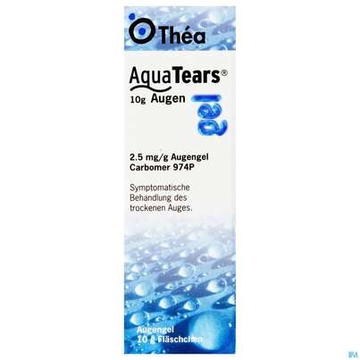 Sie sehen eine Packung AQUATEARS AU-GEL, 10 Gramm, Produktbild: 01 AQUATEARS AU-GEL, 10 Gramm, A-Nr.: 1322125 - 01