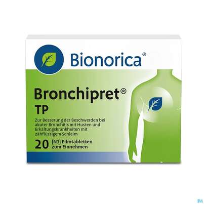 Sie sehen eine Packung BRONCHIPRET FTBL, 20 Stück, Produktbild: 02 BRONCHIPRET FTBL, 20 Stück, A-Nr.: 3931957 - 02