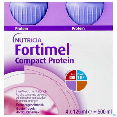 Sie sehen eine Packung FORTIMEL COMP PROT 125 ERDB, 4 Stück, Produktbild: 03 FORTIMEL COMP PROT 125 ERDB, 4 Stück, A-Nr.: 3948662 - 03