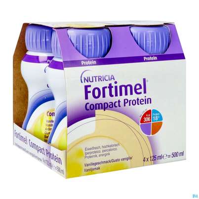 Sie sehen eine Packung FORTIMEL COMP PROT 125 VAN, 4 Stück, Produktbild: 02 FORTIMEL COMP PROT 125 VAN, 4 Stück, A-Nr.: 3948633 - 02