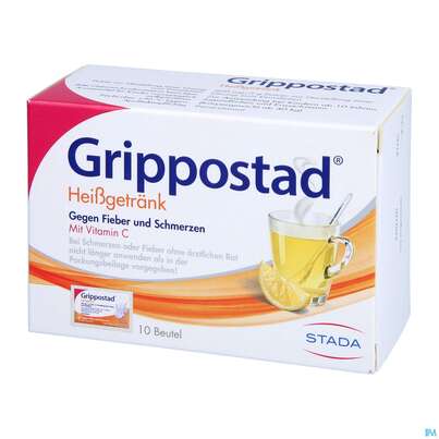 Sie sehen eine Packung Grippostad® Heißgetränk, 10 Stück, Produktbild: 05 Grippostad® Heißgetränk, 10 Stück, A-Nr.: 2436730 - 05