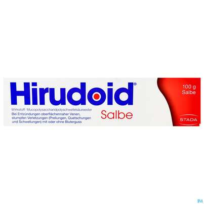 Sie sehen eine Packung Hirudoid Salbe, 100 Gramm, Produktbild: 01 Hirudoid Salbe, 100 Gramm, A-Nr.: 0067180 - 01