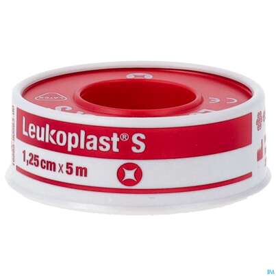 Sie sehen eine Packung LEUKOPLAST S 5MX 1,25CM, 1 Stück, Produktbild: 01 LEUKOPLAST S 5MX 1,25CM, 1 Stück, A-Nr.: 1218333 - 01