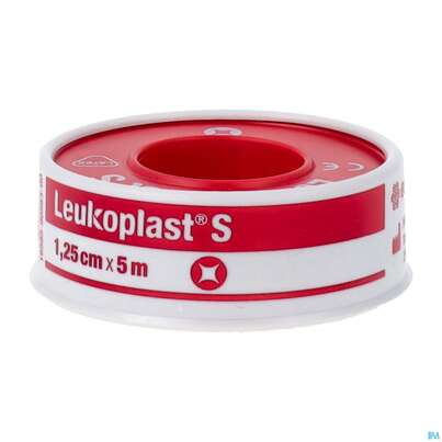 Sie sehen eine Packung LEUKOPLAST S 5MX 1,25CM, 1 Stück, Produktbild: 02 LEUKOPLAST S 5MX 1,25CM, 1 Stück, A-Nr.: 1218333 - 02