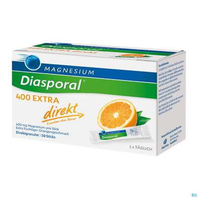Sie sehen eine Packung Magnesium-Diasporal® 400 EXTRA direkt, Direktgranulat, 50 Stück, Produktbild: 05 Magnesium-Diasporal® 400 EXTRA direkt, Direktgranulat, 50 Stück, A-Nr.: 4282165 - 05