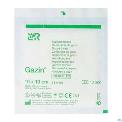 Sie sehen eine Packung MULLK.GAZIN ST 8F 10X10, 2 Stück, Produktbild: 02 MULLK.GAZIN ST 8F 10X10, 2 Stück, A-Nr.: 2570078 - 02