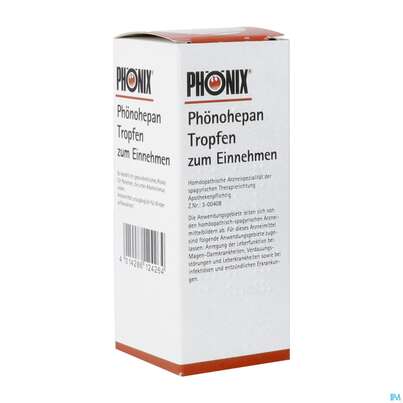 Sie sehen eine Packung Phoenix Tropfen Phoenohepan 50ml, Produktbild: 02 Phoenix Tropfen Phoenohepan 50ml, A-Nr.: 2374130 - 02