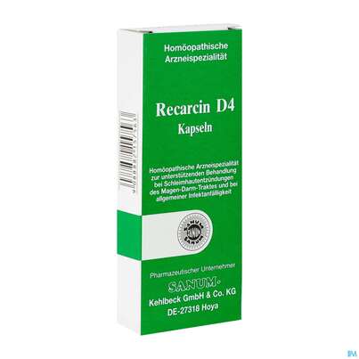 Sie sehen eine Packung Recarcin Kapseln D4 5st, Produktbild: 02 Recarcin Kapseln D4 5st, A-Nr.: 2157562 - 02