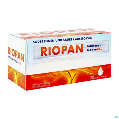 Sie sehen eine Packung RIOPAN MA-GEL 1600MG, 20 Stück, Produktbild: 03 RIOPAN MA-GEL 1600MG, 20 Stück, A-Nr.: 3526168 - 03