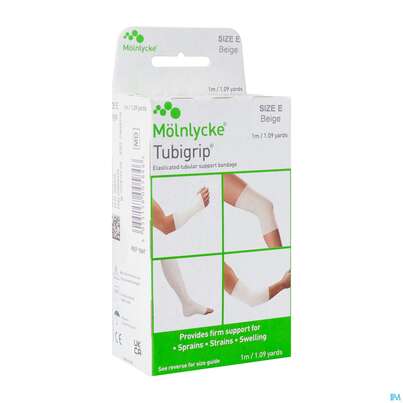 Sie sehen eine Packung Schlauchverband Tubigrip Bandagen E 8,75cm Erwachsene.bein,unter- Schenkel Hautfarben 1m, Produktbild: 02 Schlauchverband Tubigrip Bandagen E 8,75cm Erwachsene.bein,unter- Schenkel Hautfarben 1m, A-Nr.: 0475200 - 02