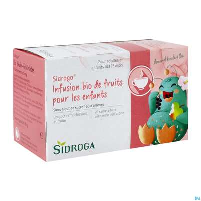 Sie sehen eine Packung Sidroga Bio Kinder-Früchtetee, 20 Stück, Produktbild: 02 Sidroga Bio Kinder-Früchtetee, 20 Stück, A-Nr.: 2026825 - 02
