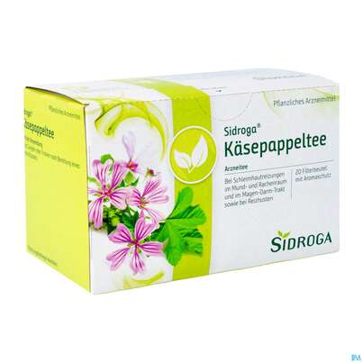 Sie sehen eine Packung Sidroga Käsepappeltee, 20 Stück, Produktbild: 02 Sidroga Käsepappeltee, 20 Stück, A-Nr.: 2429285 - 02