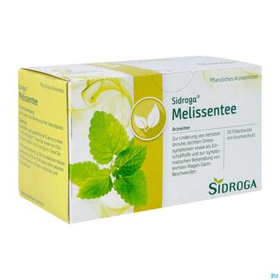 Sie sehen eine Packung Sidroga Melissentee, 20 Stück, Produktbild: 02 Sidroga Melissentee, 20 Stück, A-Nr.: 2429316 - 02