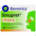 Sie sehen eine Packung SINUPRET INTENS UEBERZ.TBL, 20 Stück, Produktbild: 02 SINUPRET INTENS UEBERZ.TBL, 20 Stück, A-Nr.: 4206514 - 02
