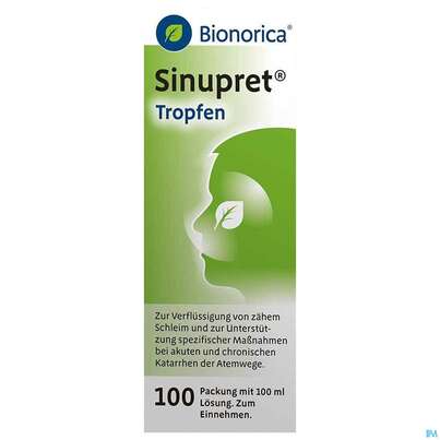 Sie sehen eine Packung SINUPRET TR, 100 Milliliter, Produktbild: 01 SINUPRET TR, 100 Milliliter, A-Nr.: 0803035 - 01