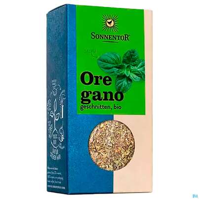 Sie sehen eine Packung Sonnentor© Oregano geschnitten, 18 Gramm, Produktbild: 01 Sonnentor© Oregano geschnitten, 18 Gramm, A-Nr.: 3740329 - 01