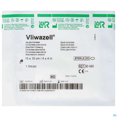Sie sehen eine Packung VLIWAZELL ST 10X10CM, 1 Stück, Produktbild: 01 VLIWAZELL ST 10X10CM, 1 Stück, A-Nr.: 0477328 - 01