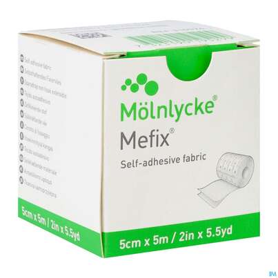 Sie sehen eine Packung Fixierverband Mefix 5mx 5cm 1st, Produktbild: 02 Fixierverband Mefix 5mx 5cm 1st, A-Nr.: 3322661 - 02