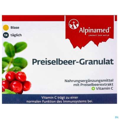 Sie sehen eine Packung ALPINAMED PREISELBEER GRAN, 20 Stück, Produktbild: 01 ALPINAMED PREISELBEER GRAN, 20 Stück, A-Nr.: 3019307 - 01