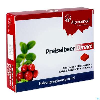 Sie sehen eine Packung ALPINAMED PREISELBEER DIREKT, 30 Stück, Produktbild: 02 ALPINAMED PREISELBEER DIREKT, 30 Stück, A-Nr.: 4100046 - 02