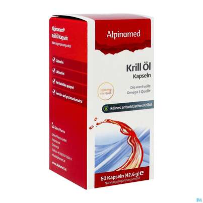 Sie sehen eine Packung ALPINAMED KRILL-OEL KPS, 60 Stück, Produktbild: 02 ALPINAMED KRILL-OEL KPS, 60 Stück, A-Nr.: 3482755 - 02
