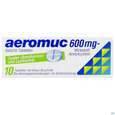 Sie sehen eine Packung AEROMUC TBL LSL 600MG, 10 Stück, Produktbild: 01 AEROMUC TBL LSL 600MG, 10 Stück, A-Nr.: 1284962 - 01