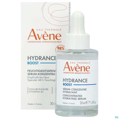 Sie sehen eine Packung Avene Hydrance Boost Serum 30ml, Produktbild: 09 Avene Hydrance Boost Serum 30ml, A-Nr.: 5724197 - 09